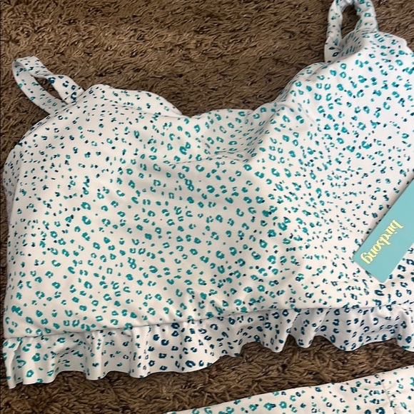 Floral Blue Women's Swimwear Set birdsong - Picture 3 of 6